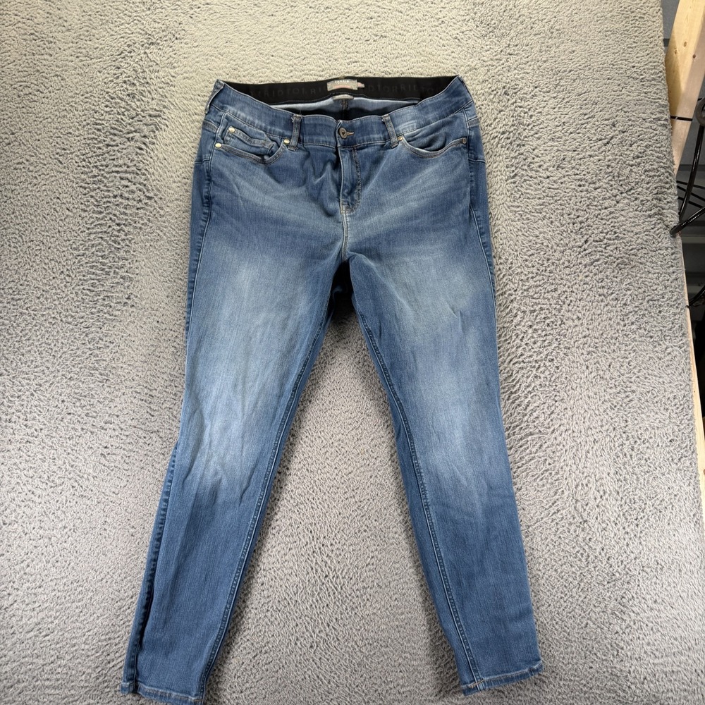 Torrid‎ Jeans Women's 20 Blue Cotton Denim Skinny Workwear Faded Travel Stretch